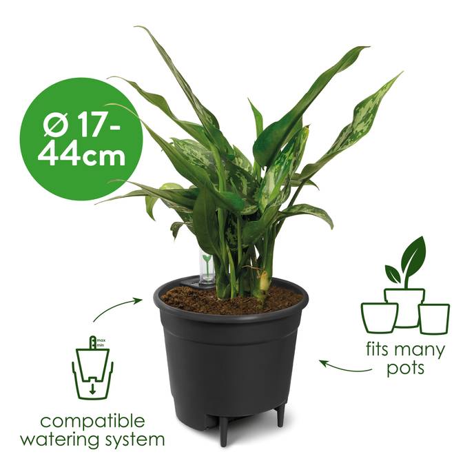 self-watering insert 17cm living black